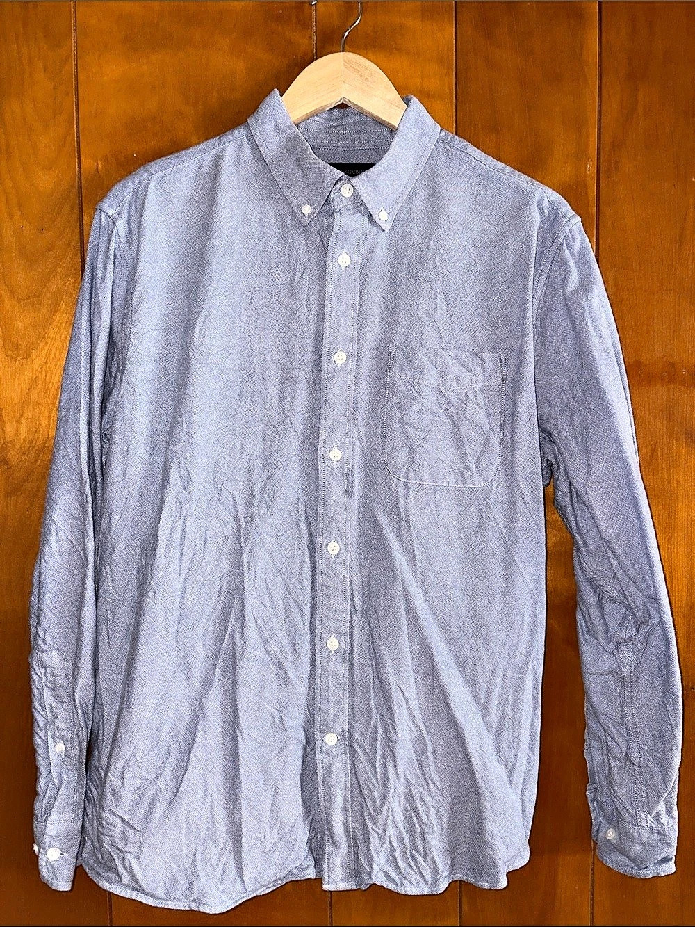 Banana Republic Untucked Fit Oxford Shirt Blue Size Large